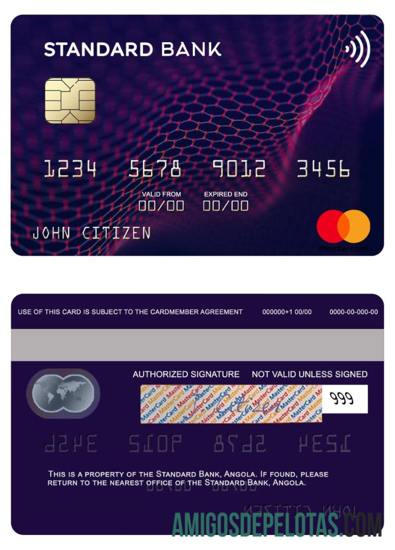 Mastercard Banco Standard Angola modelo